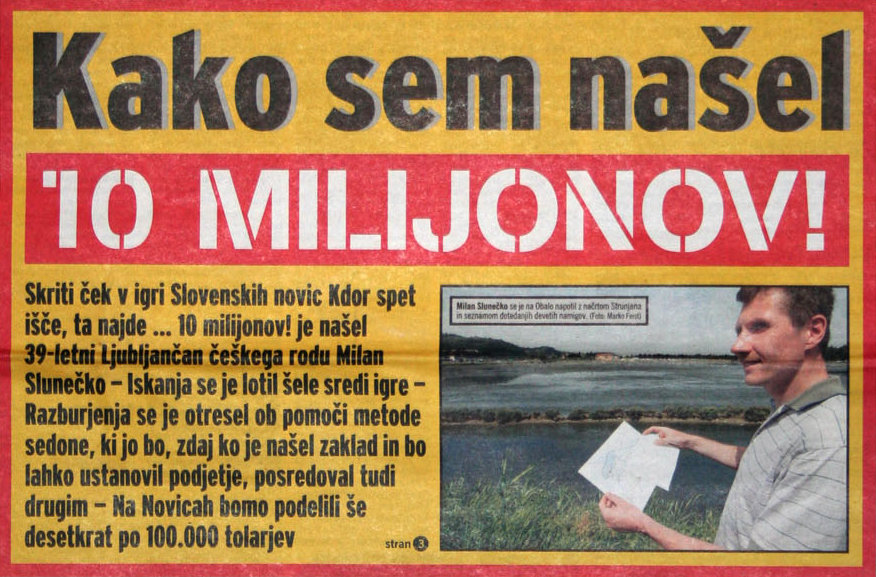 Izsek naslovnice Slovenskih novic z dne 24.6.2006